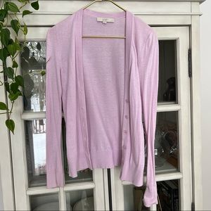 LOFT Lightweight Lilac Cardigan